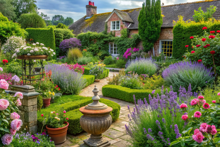 Angol cottage kert